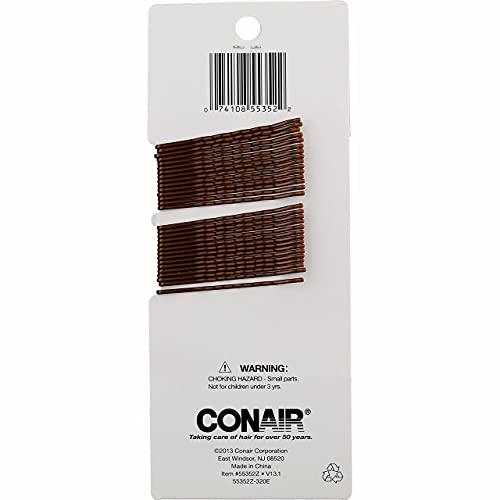 Conair Color Match Bobby Pins, Brunette, 1-Pack Of 90-Pieces #TOP4