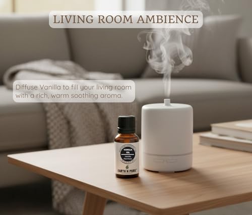 Image of Earth N Pure Ceramic Aroma White Diffuser Burner with 10Ml Vanilla Oil & 2 Pcs Candles Strong & Long-Lasting Fragrance | Perfect for Gift Set
