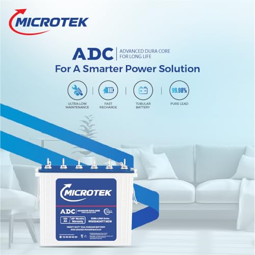 Image of Microtek Super Power UPS 900 12V Pure Sine Wave 800VA Inverter Combo | M1502424JT 150Ah Battery, For Home, Office & Shops, 3 Years Warranty (Inverter), 4 Years Warranty (Battery)