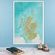 Karte von Schottland – Geschenk für Reisende – detaillierte Kartografie – 41,9 x 59,4 cm – Maps International