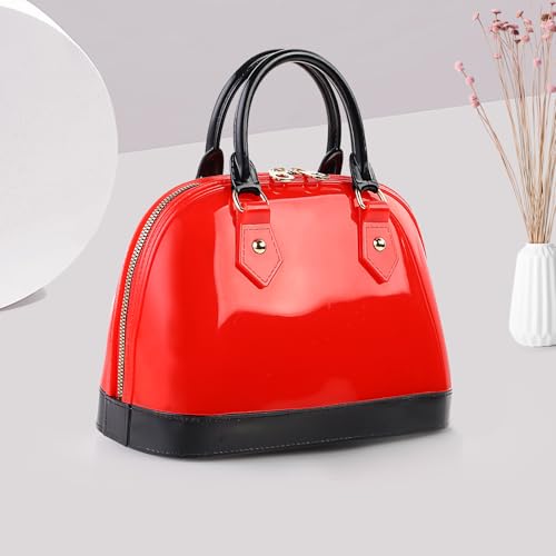 Image of Jelly Crossbody Purse Shoulder Bag, Candy Color Tote Satchel Top-Handle Handbags for Women