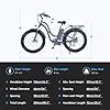 26" x4.0 Fat Tire Electric E Bike for Adults 7 Speed Mountain Electric Bicycle with Peak 800W Brushless Motor, 48V 16Ah Removable Battery, Up to 50 Miles, 28Mph, for Beach Snow Road, Dark Gray #5