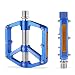 FOOKER MTB Bike Pedals Mountain Non-Slip Bike Pedals Platform Bicycle Flat Alloy Pedals 9/16" 3 Bearings for Road BMX MTB Fixie Bikes