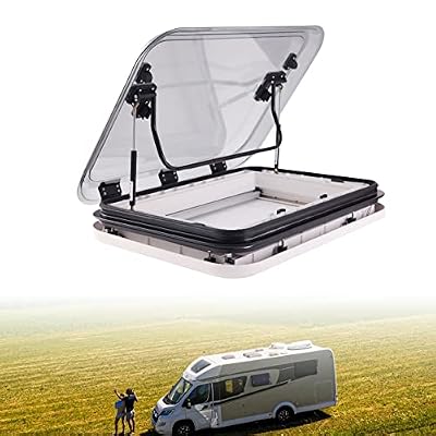 RV Roof Vent Fit, RV Caravan Motorhome Led Skylight Roof Window Hatch Camper Roof Window Vent Hatch w/LED Light Large Caravan RV Skylight Roof Vent Hatch Roof Top Vent Hatch (700*500mm)