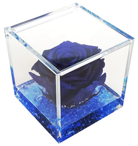 Texo Cubo de plexiglás estabilizado Azul Rosa, pureza Infinita, tamaño 8 x 8 x 8 cm (cm), Regalo