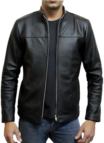 jaqueta de couro bovino 100% legitimo casual masculina, casaco in...