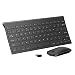 Produktbild BIYI Wireless Tastatur und Maus Mini Multimedia Tastatur Maus Combo Set für Notebook Laptop Mac Desktop Bürobedarf Schwarz