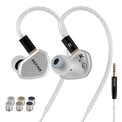 KEFINE Klean SV �L���C���z�� 10mm �S��DLC�U������ IEM 3��ނ̌����������m�Y�� ���������_�C�J�X�g➑� �l�W�Œ�݌v ���ϋv�� 0.78mm 2Pin ���P�[�u���Ή� 108�c�⃁�b�L�P�[�u�� HIFI ��p�P�[�X�t�� (�V