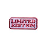 LEMEPINZ Limited Edition Patch, Size 3 Inches Iron On Limited Quote Embroidery Patches for Hats Clothes Backpacks Jeans, DIY Sew On Patches, Fabric Patches, Pink Patches, Trendy Gift for Book Lovers