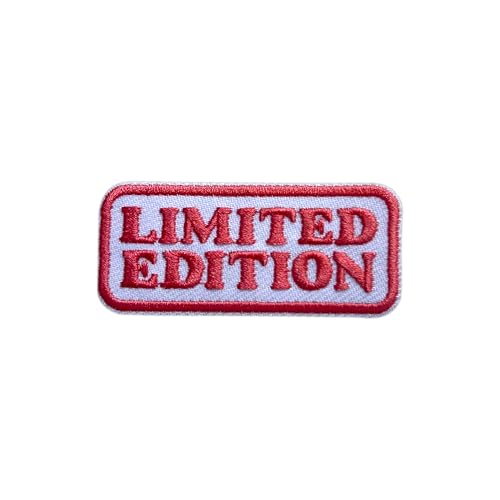LEMEPINZ Limited Edition Patch, Size 3 Inches Iron On Limited Quote Embroidery Patches for Hats Clothes Backpacks Jeans, DIY Sew On Patches, Fabric Patches, Pink Patches, Trendy Gift for Book Lovers