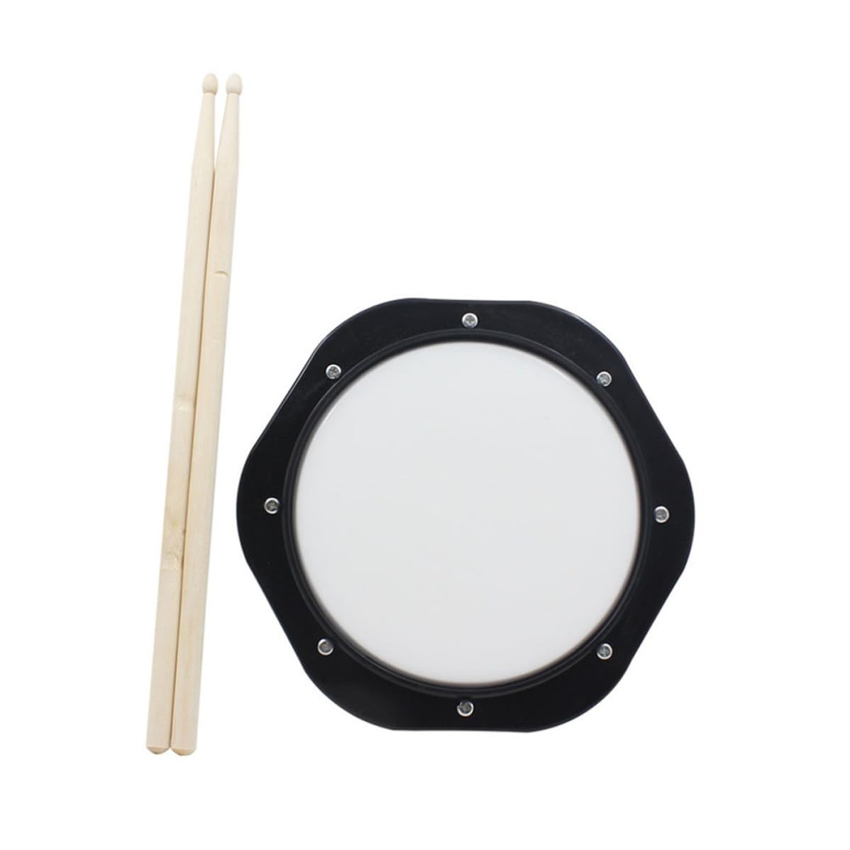 Genérico Pad de Práctica de Batería con Baquetas Material Abs y Madera Afinable de 10 Pulgadas Adecuado para Bateristas Nuevos y Entrenamiento en Casa