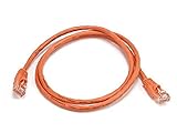 Monoprice 102136 Cat5e Ethernet Patch Cable - Network Internet Cord - RJ45, Stranded, 350Mhz, UTP, Pure Bare Copper Wire, 24AWG, 3ft, Orange