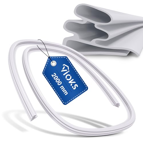 VIOKS Junta de goma para puerta de frigorífico, 2 m, para colocar en frigoríficos, junta de goma de sellado de repuesto para frigoríficos, arandela de sellado