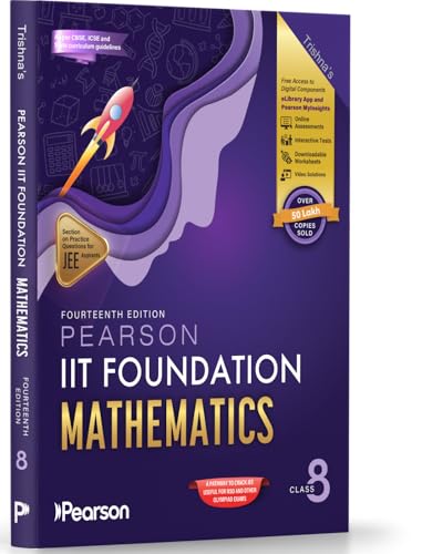 Image of Pearson IIT Foundation' 26 Class 8 Physics Chemistry Mathematics Biology |For JEE, NTSE & Olympiad Exams |JEE Practice Questions |Free acess to Online Assessments, Video Solutions & Interactive Tests