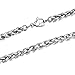 Homxi Halskette Herren Gothic,Weizenkette 3mm Kette Männer 90 cm Weizenkette Kette Mann Edelstahl Herren Halskette Silber