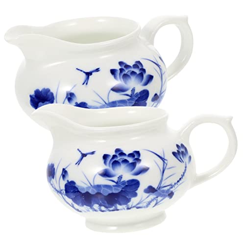 CONGARTENO 2 Piezas Jarra De Leche y Salsera De Cerámica Blanca Recipiente Para Salsa Taza De Cerámica Para Salsa Para Servir Eventos o Comidas Caseras