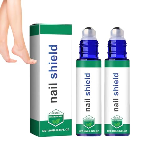 Vernis à Ongles Fortifiant 2 Pièces, Stick à Ongles Roll-On 10 M, Stick Antifongique Nailshield, Fortifiant Naturel Pour Ongles, Soin Hydratant Et Nourrissant Pour Ongles AbîméS Et DécoloréS