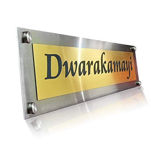 Buy Dlccreation Stainless Steel Name Plate 33 X 11 5 Cm Silver Online At Low Prices In India Amazon In