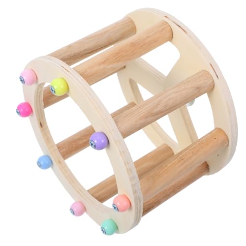 DECOMELODY Parrot Running Wheel for Birds Small Spinning for Parakeets and Cockatoos Interactive Rotating Activity for Bird Cage Fun Exercise for Parrots and