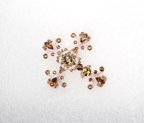 Image of Faship Gorgeous Rhinestone Crystal Cross Crucifix Pin Brooch