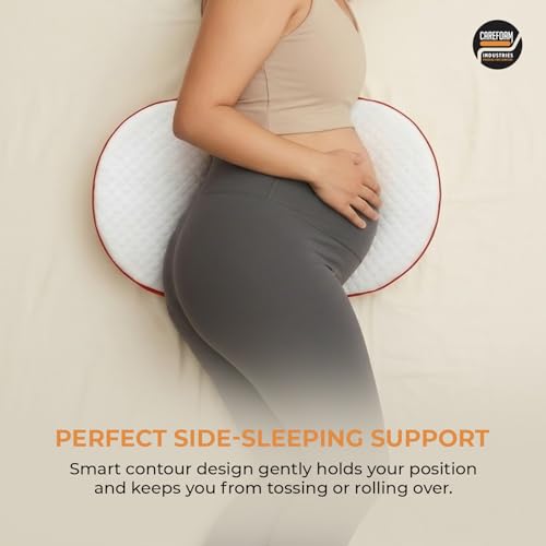 Image of CareFoam Pregnancy Pillow Adjustable Butterfly Design for Sleeping|Memory Foam|Body Maternity Pillow for Belly, Back, Hips & Legs Support|Soft, Breathable & Travel-Friendly