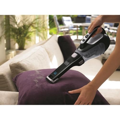 BLACK+DECKER dustbuster 20V Hand Vacuum Cordless Rechargeable, Car Vacuum Portable, Powerful Suction AdvancedClean Hand Vac with Extendible Crevice Tool, Flip-Up Brush and Charging Base (BDH2000L) - image 2