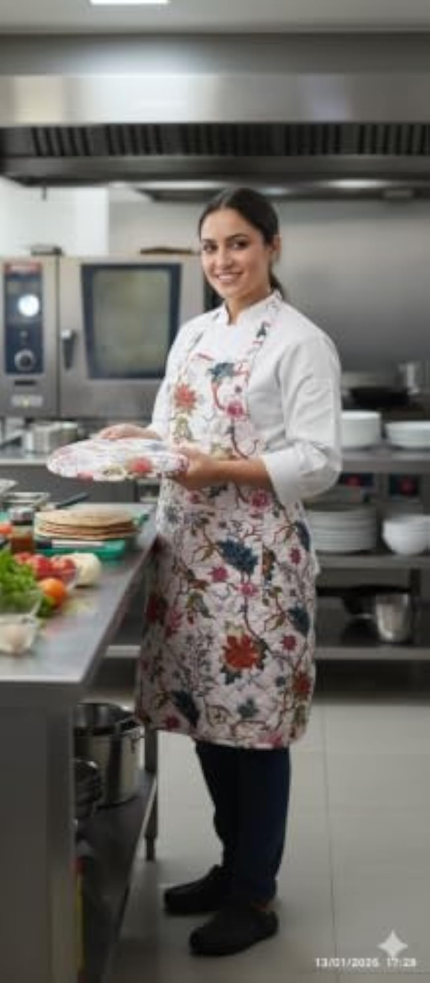 Cotton Kitchen Set with Apron and Gloves