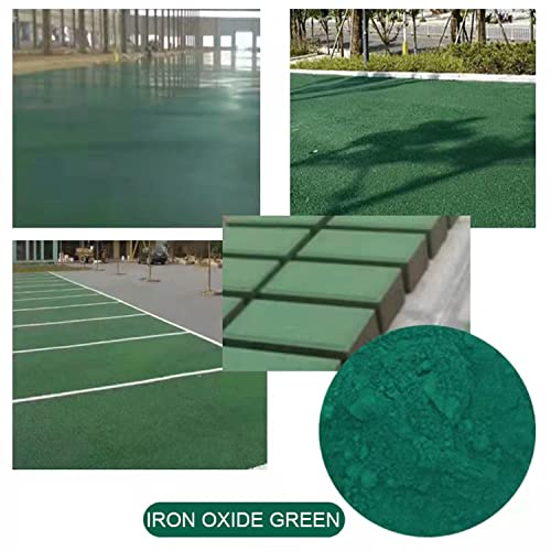 Green 7oz 0.44lb Iron Oxide Pigment Powder-Concrete Cement Dye Powder for Concrete, Cement, Brick, Tile, Clay, Lime, Mortar, Grout, Plaster, Paint, Bath Bombs Coloring(Green,0.44lb)