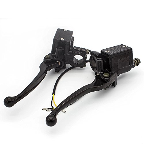 Fxcnc Racing Billet 7/8" Universal Motorcycle Double Hydraulic Clutch Brake Levers Master Cylinder Reservoir Fit For 50Cc-400Cc Motocross Scooter Atv Sportbike Streetbike Adjustable #TOP28
