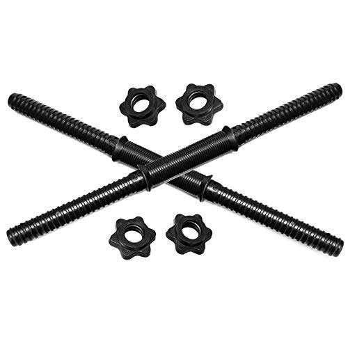 Dumbbell Bars For Exercise Chrome Stainless Steel Dumbbell Handles Weight Lifting Spinlock Collar Set for Gym Barbells Dumbbell Bar, 1 Pair