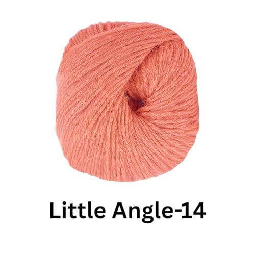 Image of VCR 4 Ply Orange Little Angle Yarn, 25 Grams, 92 Meters Length, 100% Acrylic Soft Baby Knitting Yarn for Crochet, Newborn Sweaters, Soft Baby Socks, Mittens and Leggings, Pack of 1