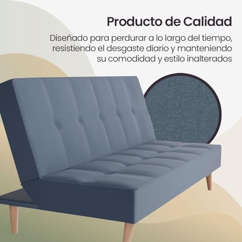 Sofá cama clic clac de 3 plazas gris modelo Elvira de apertura tipo libro 4