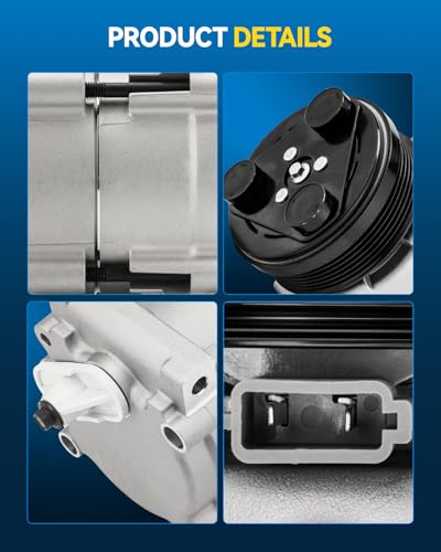 Image of PHILTOP Air Conditioner AC Compressor for Ford Mustang 1995 5.8L,1994-1995 5.0L,2005-2006 4L,Explorer 1996-2001 5.0L,Aerostar 1990-1997 3L,Thunderbird 1991-1993 5L,Mountaineer 97,98-01 5L,Cougar 91-93