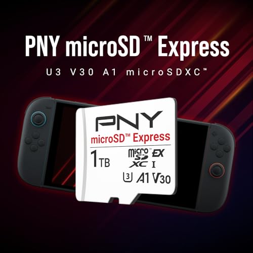Image of PNY microSD Express 1TB (New Updated Version) UHS-I U3 V30 A1 microSDXC Flash Memory Card, up to 890 Read & up to 850 Write, Compatible with Nintendo Switch 2