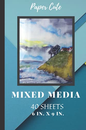 Sketch Book Mixed Media Sketch Pad , 40 Sheets, 6 x 9 inch, Heavyweight Drawing Papers for Wet and Dry Media, Drawing, Painting