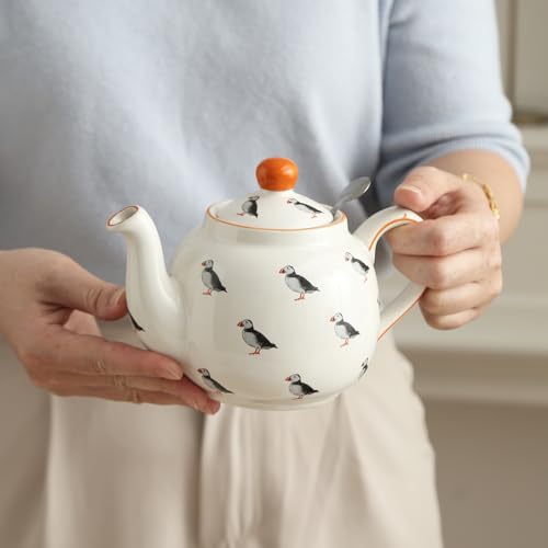 Théière motif animal de ferme blanche avec infuseur pour thé en vrac - 8