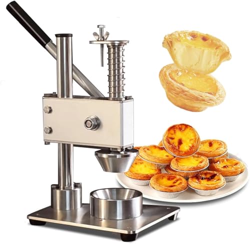 Máquina para hacer tartas de huevo, herramienta de prensa manual de acero inoxidable, máquina de prensado antiadherente para magdalenas, cupcakes, mini pasteles, perfecta para panaderos caseros y
