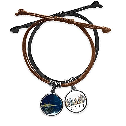 Bracelet Ocean Ray en cuir et corde fini les bijoux fragiles qui cassent en plein air