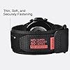 Nereides 22mm Watch Strap Compatible with Samsung Galaxy Watch 3 45mm/Watch 46mm/Gear S3, for Amazfit GTR/Huawei GT/Garmin Venu, Nylon Replacement Sports Band for Men Women (Black) #3