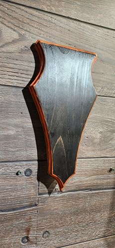 European Deer Skull Mount Plaque Shield Cut Midnight Red Flat Wall Mount