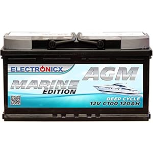AGM Accu 120 Ah Electronicx Marine Edition Boot Schip Voedingsbatterij 12 V Batterij Diepe Boot Accu Auto Batterij Zonne-energie
