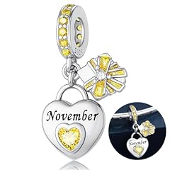 November Dangle Birthstone Charms