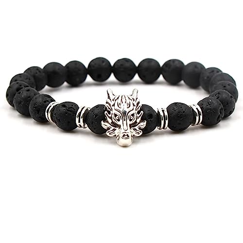 Bracelet dragon en pierre naturelle 19 cm | Symbole de connexion et d'union