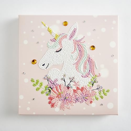 Image of DIAMOND DOTZ Dreamy Unicorn Dotz Box Animal Diamond Painting Kits for Adults - Diamond Art Kits a Relaxing Creative Craft Kit with Dotz Gems 8.7 inchx8.7 inch