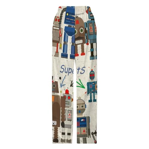 Bas de pyjama femme long style rétro en taille S - 5
