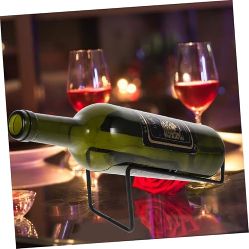 Soporte metálico para botellas de vino 2 piezas miniatura 4