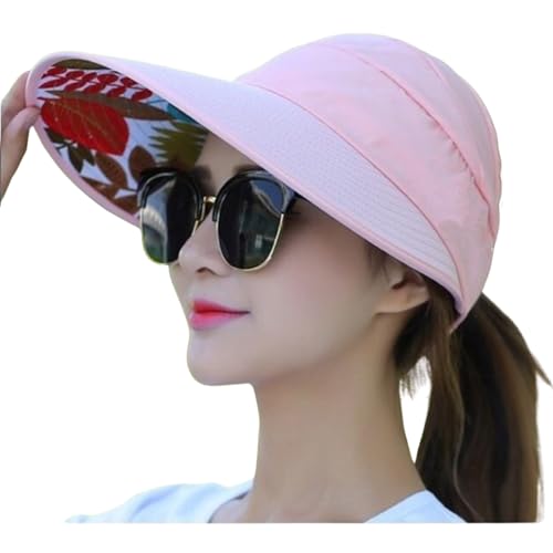 Sombrero de sol femenino con visera ajustable y protección UV