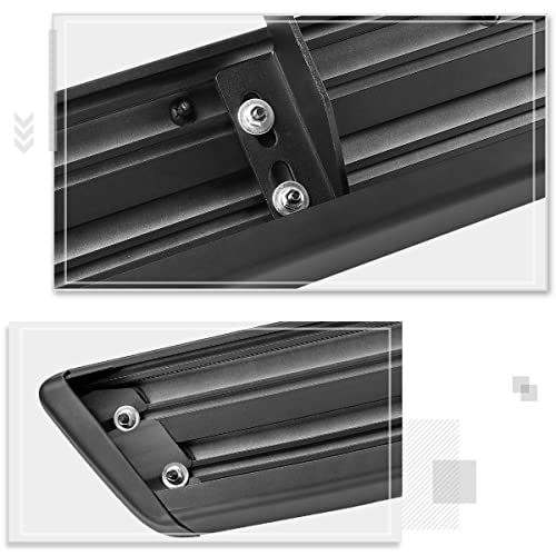 [Pair] 5.5" Full Black Aluminum Running Boards Side Steps Nerf Bars Compatible With 19-22 Dodge Ram 1500 Crew Cab #TOP4