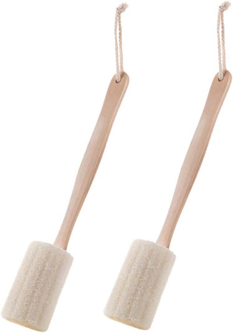 NOLITOY 2 Pcs Back Scrubbing Brush Back Brush with Wooden
