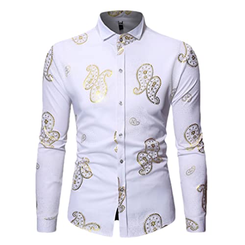 Chemise coupe ajustée blanche imprimé rose homme motif floral tendance